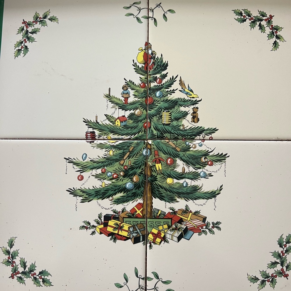 Spode Holiday Tree Tile Tray - Picture 2 of 3